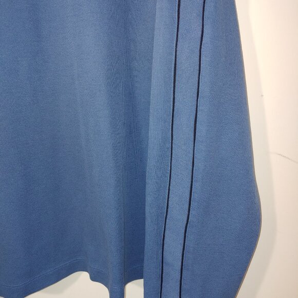 Hugo Boss Mock-Neck Quarter-Button Pull-Over Sweater Size XXL Blue - Picture 6 of 6